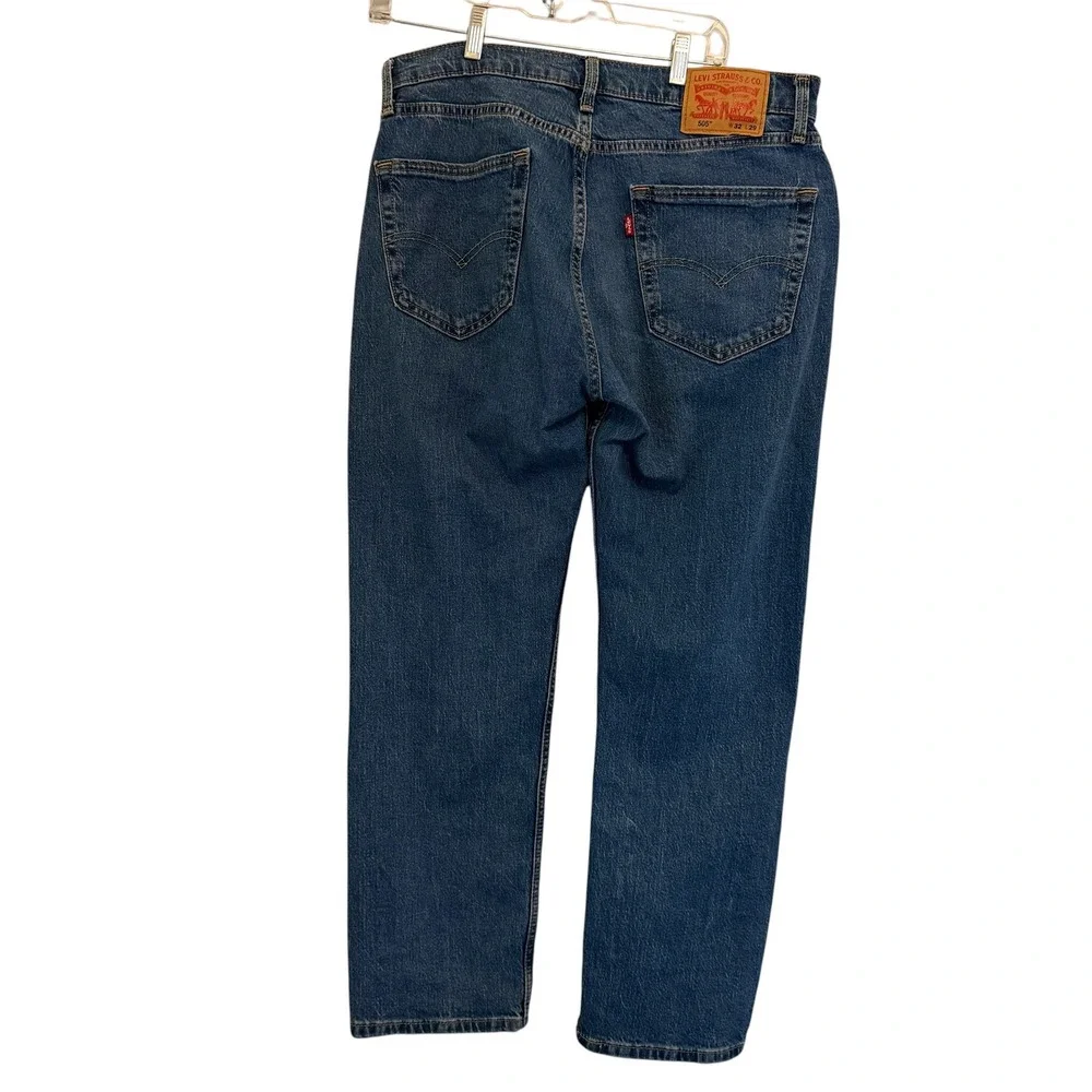 Levis 505 Regular Fit Jeans Mens 32x29 Medium Wash Blue Straight‎ Leg 00505-3171